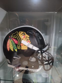 Patrick Kane Rare Autographed Football Helmet