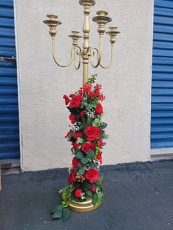 Gold Candleabra Centerpiece