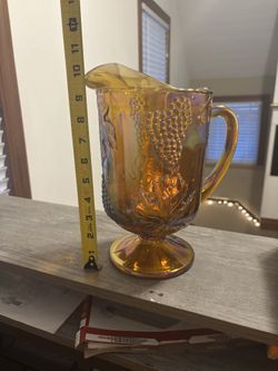 Vintage Pitcher and 8 goblets