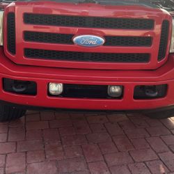 Ford Front Grille Compatible with 2005-2007 Ford F250 F350 F450 F550 SuperDuty FO1200456 5C3Z8200BAA Upper Bumper Hood Grill W/Gray Honey Comb Chrom