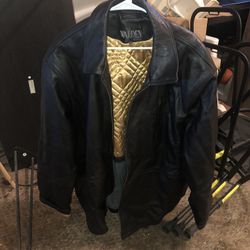 Genuine Leather Jacket With Linning   4xl