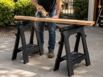 6 Stanley Heavy-Duty Folding Sawhorses Available —Buy One or Save on a Set.