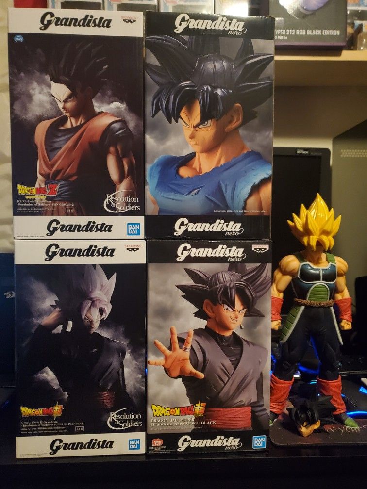 Grandista Banpresto Dragon Ball Super Goku Black Goku Black Rose Gohan Goku Ultra Instinct Omen Bardock Super Saiyan Lot
