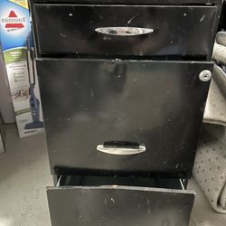 Black File Cabinet 