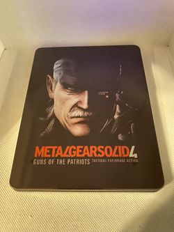 MGS4 Custom Print Steelbook Case Only PS4/PS3