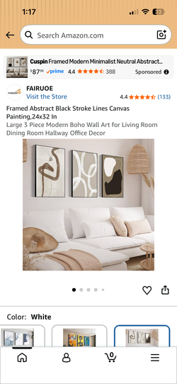 Framed Abstract canvas