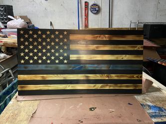 Custom built rustic wooden flags