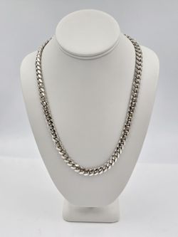 Silver Cuban Link Chain 108.6 Grams 