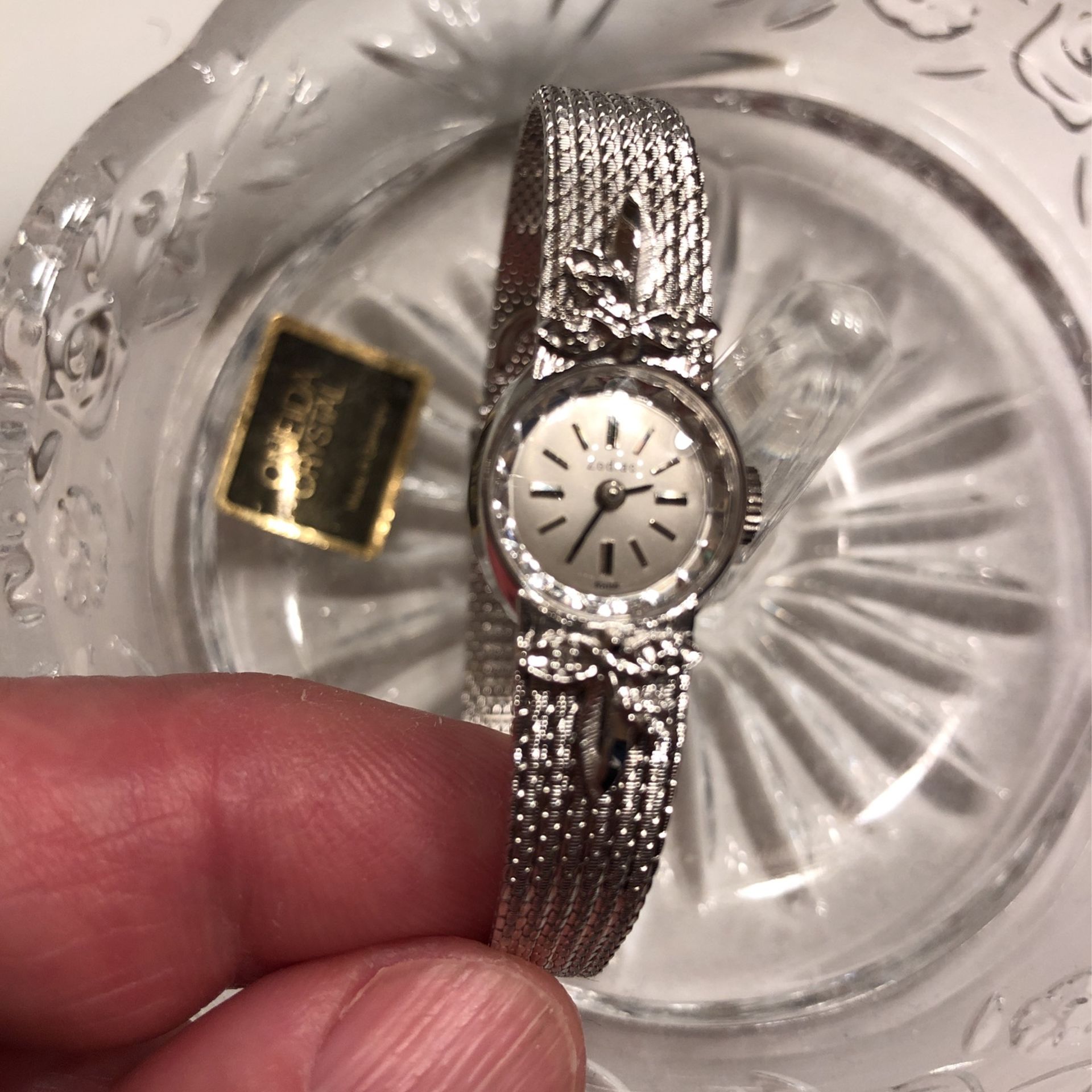 10k Gold Plated Zodiac Swiss Ladies Mechanical Wrist Watch