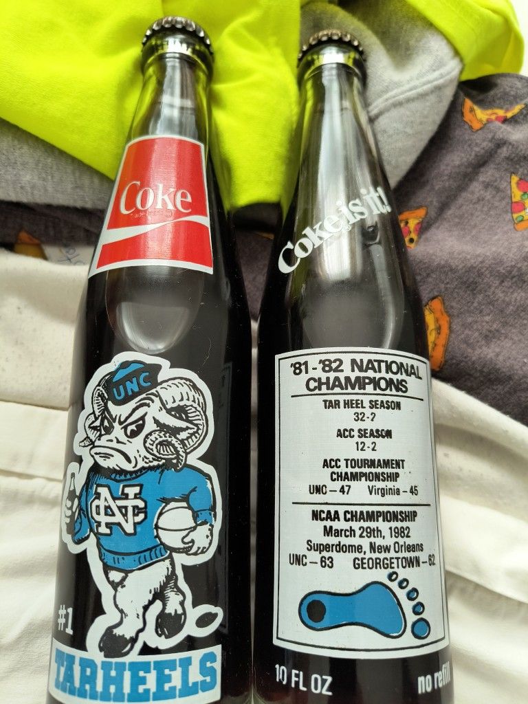 UNC coke Bottles From 82 NCAA