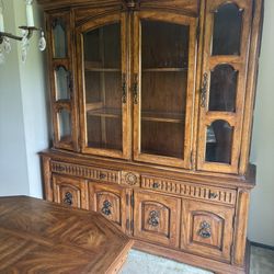 Antique Cabinet (top Off For Easy Move)