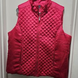 Ladies XL Red Jones New York Signature Quilted Best