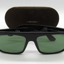 Tom Ford PHILIPPE-02 TF999 ECO 01N Sunglasses – Black Frame / Green Lens