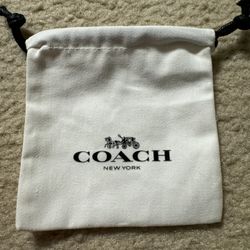  New Coach Jewelry Drawstring Pouch Dust Bag 4.75"x4.75"