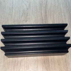 (4) Black Wooden Floating Shelves 