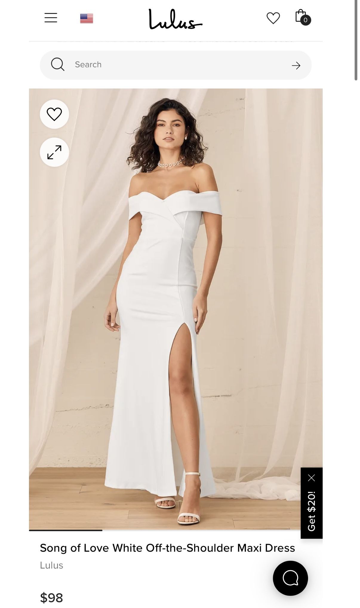 Lulus off shoulder wedding dress