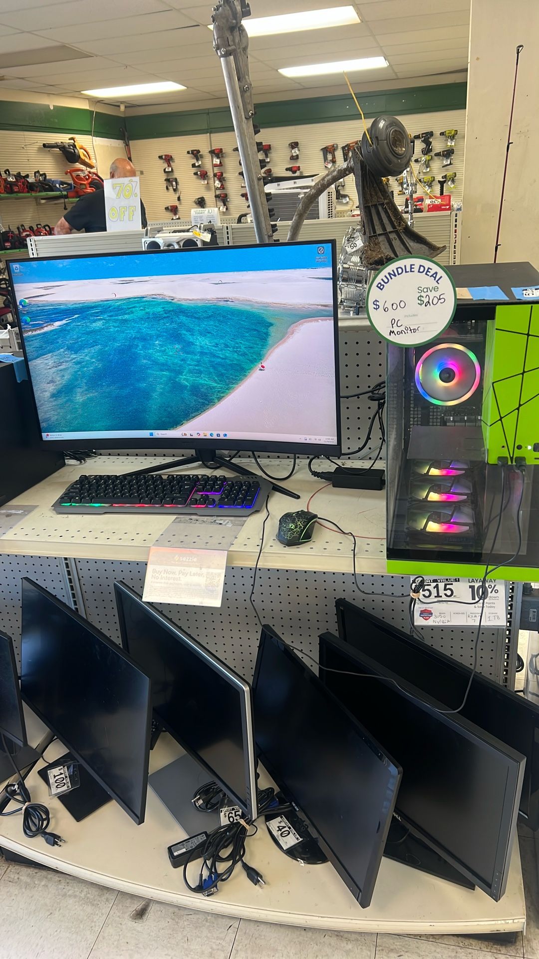 Gaming PC With Monitor