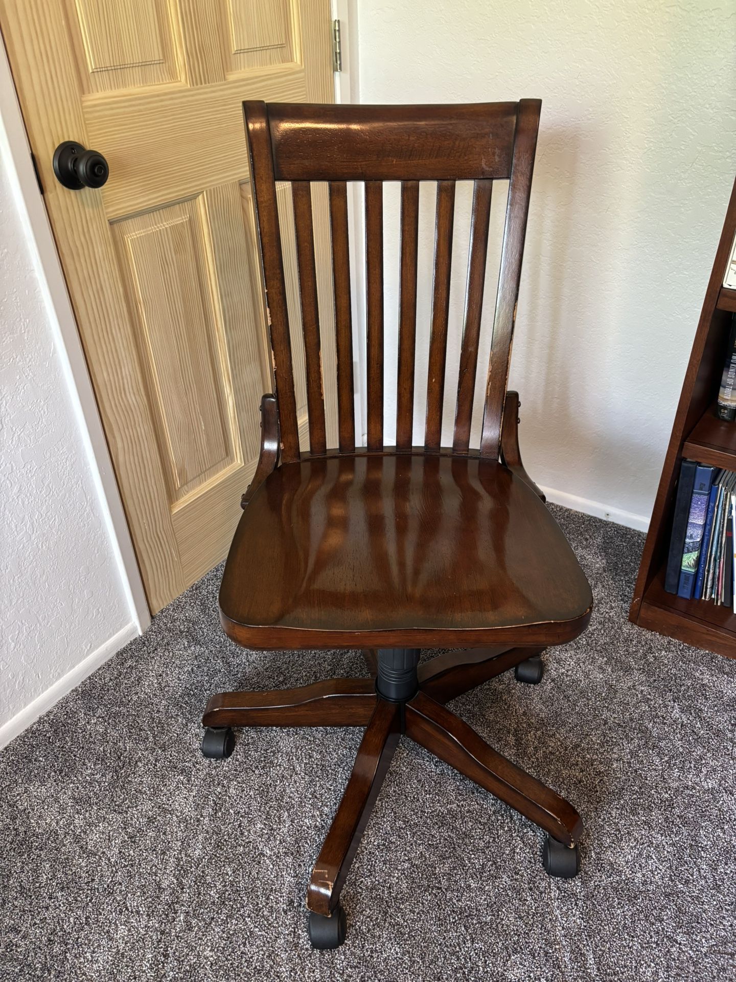 2 Wood Office Desk Chairs