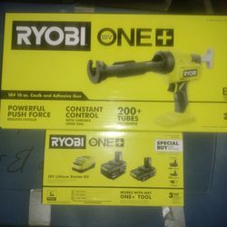 Ryobi Caulking Gun With  2 Batteries And Charger