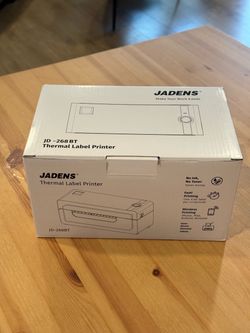 Jadens JD-268 BT Thermal Shipping Label Printer, Bluetooth, 4x6 Label