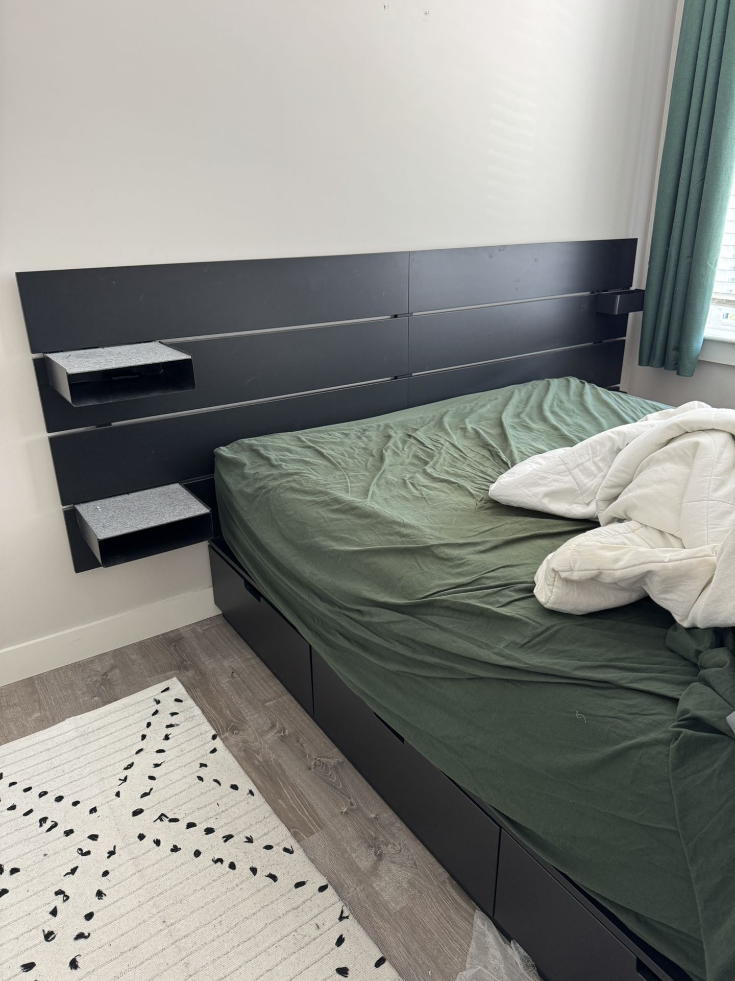 Queen Size Ikea NORDLI Bed Frame & Headboard