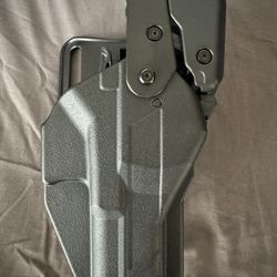 Alien Gear Rapid Force Level 3 Duty Holster - GloCK 17-19-Mid Ride Belt, 45 Slide - No Light - No Axon