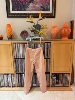 PRICE DROP: LINDA ALLARD for ELLEN TRACY, 4, lined, PEACH Lambskin LEATHER pants