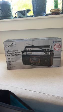 4 band radio cassette player with Bluetooth