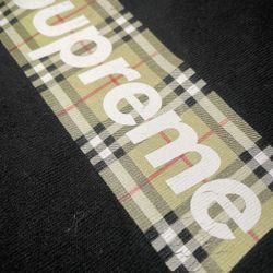 Supreme Burberry Box Logo Size Large Black