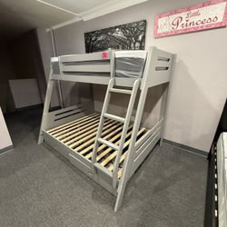 Twin Over Full Trundle Bunk Bed 