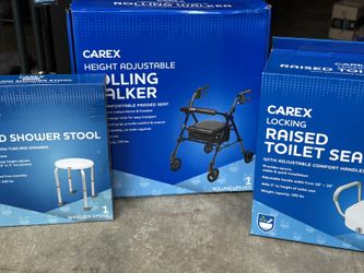 New In Box- Walker, Raised Toilet Seat, Shower Stool