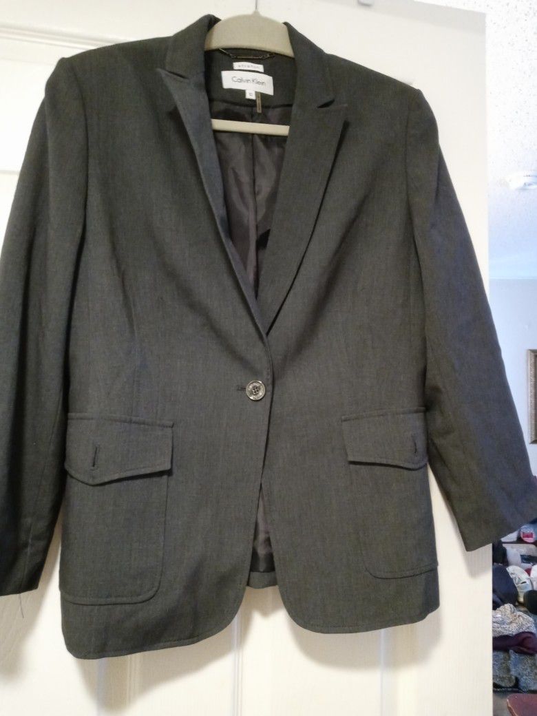 Calvin Klein Coat Jacket Grey Size10