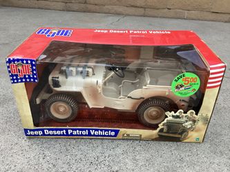 2002 G.I. Joe Willys Jeep Desert Patrol Vehicle Hasbro 53311 Truck for 12" 1/6 Figs