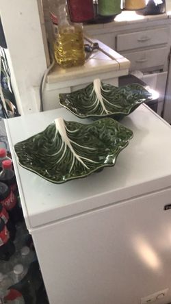 Olfair Potter Green Cabbage 13 bowl Portugal 2830 Cottage Core