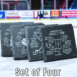 anatomy of hockey laser engraved coasters