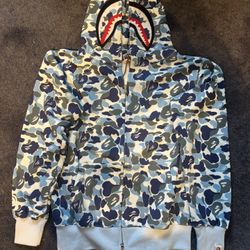 Blue Bape Zip Up