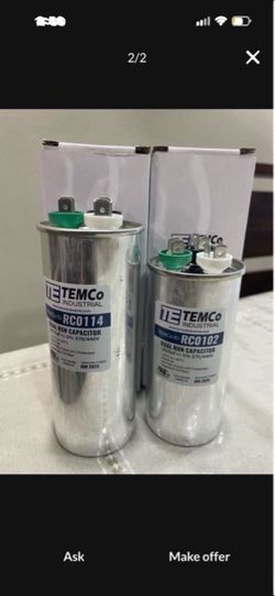 New dual run AC capacitor 45/5 uf 35/5 uf 370/440 V Round shape