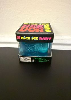 Schylling NeeDoh Nice Ice Baby Super Solid Squish Mini Cube Blue