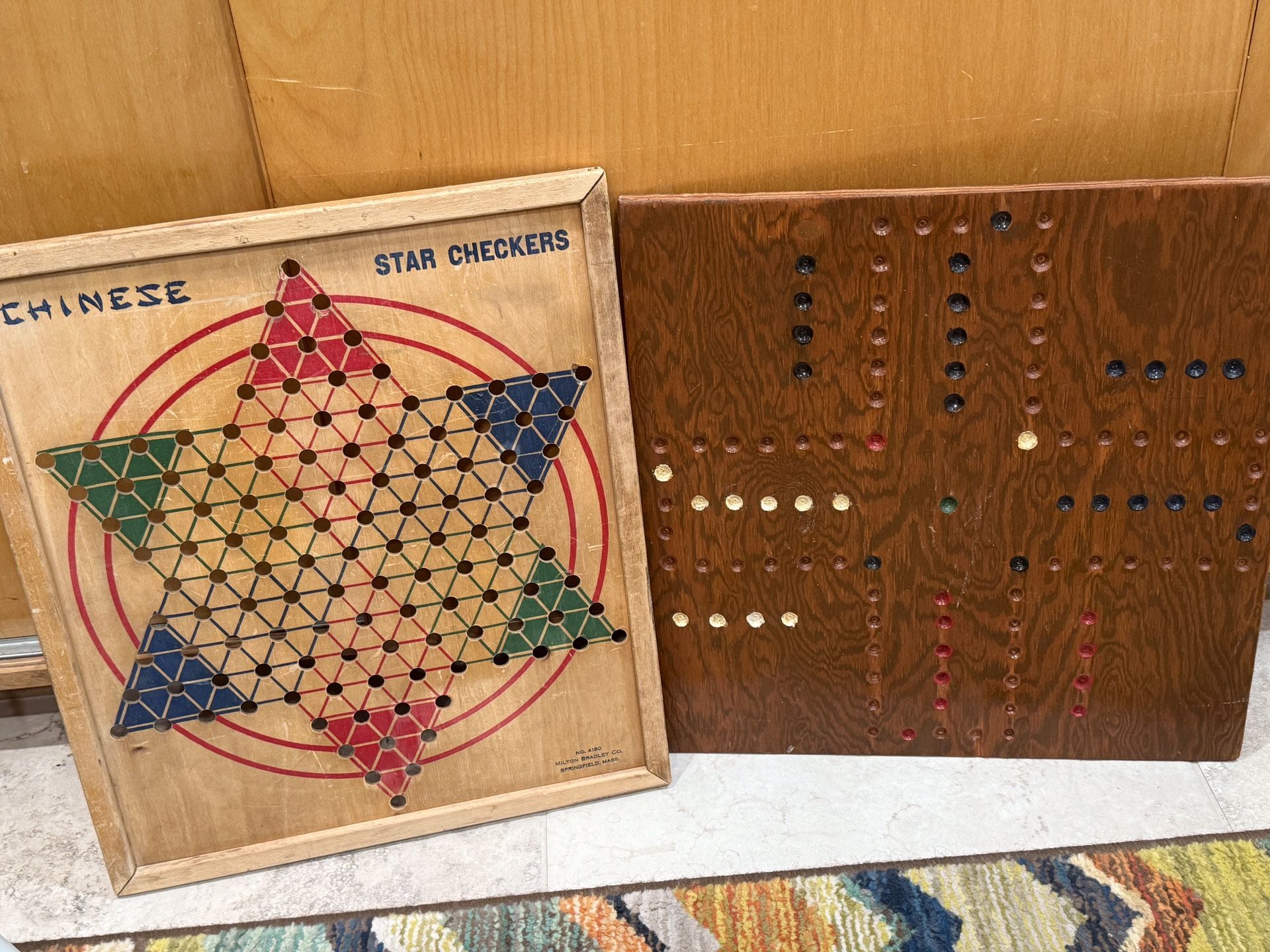 2 Vintage Marble Board Games