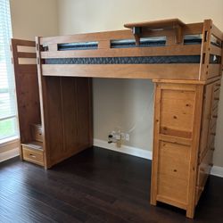 Bunk / Loft Bed With  Built In Dress And Storage 