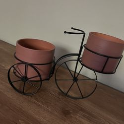 Metal Bicycle Terracotta Planter