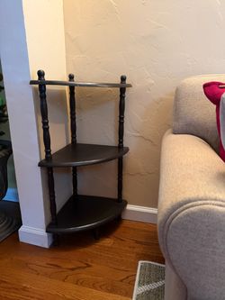 2x 3 Tier Corner Shelf Wooden Tables Color