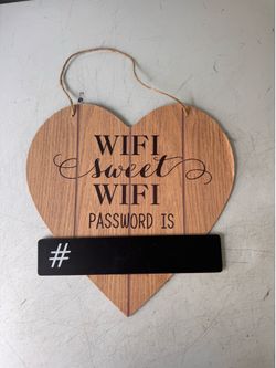 Heart-Shaped WiFi Password Sign