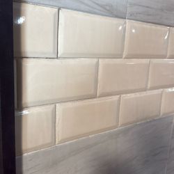 Backsplash Subway Tile $0.93 Sqft Almond 4x8