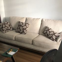 Ashley Sofa w/ Decorative Cushions 