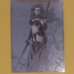 Chaos! Comics 1995 Lady Death II #86 Chromium Trading Card Matthias's Misfortunes Krome Vintage Collectible Cremator's Revenge 5 Chrome Chaos Art