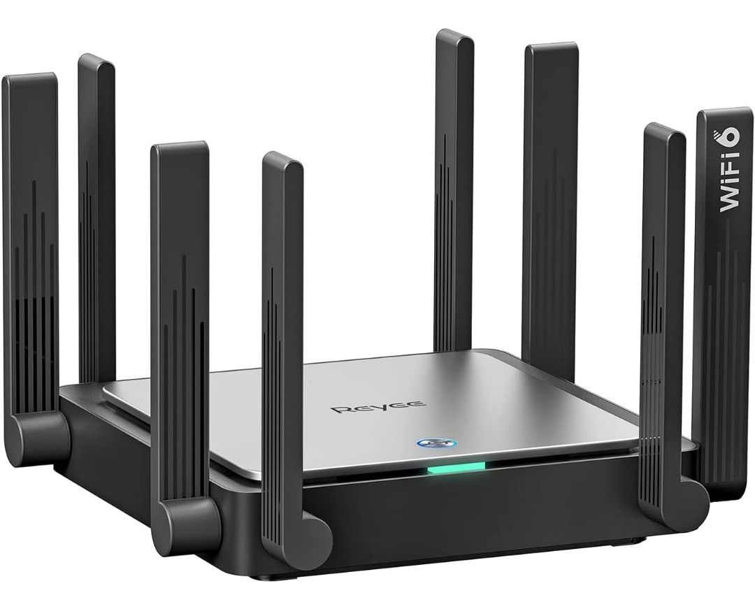Reyee WiFi 6 Router AX3200 Wireless Internet High Speed Smart Router with 8 Omnidirectional Antennas, Dual Band Gigabit Computer Router Mesh Support f