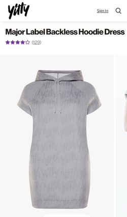 Yitty - Major Label Backless Hoodie Dress