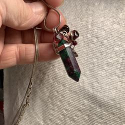 Garnet And Zoisite Necklace 
