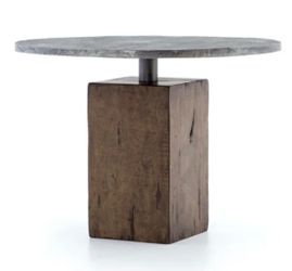 Indoor / Outdoor Wood and Aluminum Bistro Table